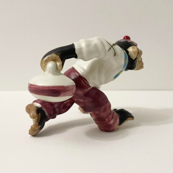 Vtg Enterprise Curling Stone Sport Chimp Chimpanzee Monkey Japan Figurine Chips - Picture 2 of 16